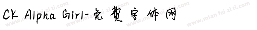 CK Alpha Girl字体转换